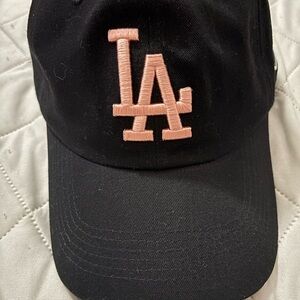 Black Cap with Pink LA Logo